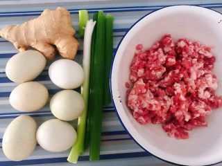 肉丸蒸蛋,猪肉馅先倒入适量纯净水搅拌均匀这样吃起来口感特嫩再放入葱、姜、蚝油、一品鲜酱油、盐、味精