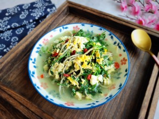 荠菜鸡蛋汤,敏茹意作品～野菜鸡蛋汤