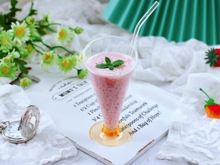 草莓西米露,成品