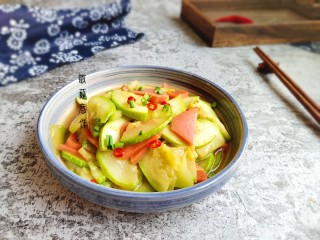 醋熘西葫芦,敏茹意作品～醋熘西葫芦