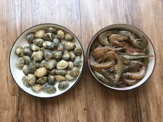 家常海鲜粉,明虾350g，花蛤400g