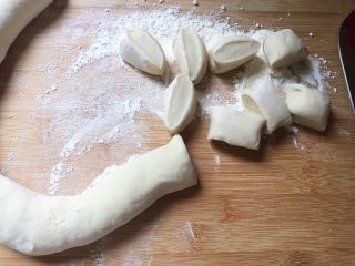 上海鲜肉锅贴（煎饺）,切成合适大小的剂子