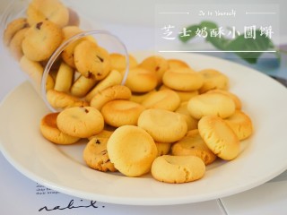 乳酪芝士饼干,然后分次＋蛋黄，每次加入都搅拌均匀，最后筛入过筛的低粉＋奶粉翻拌至无干面粉颗粒＋切碎的蔓越莓干